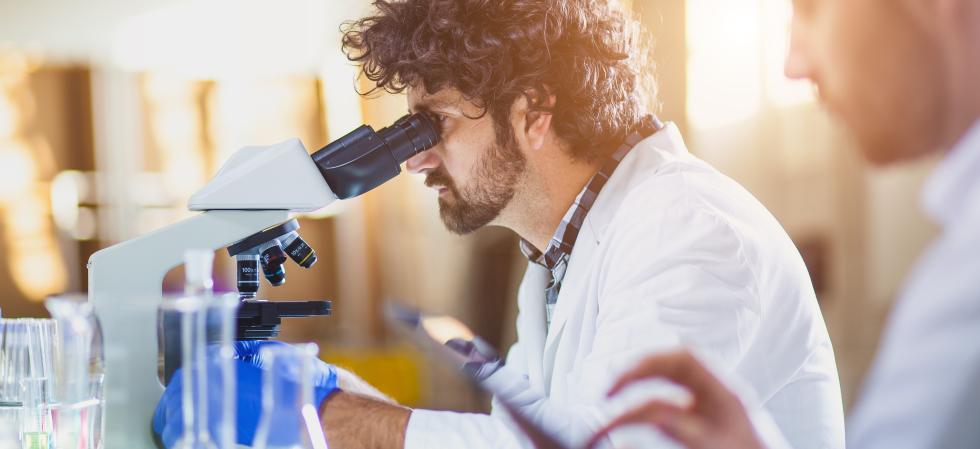 laboratory scientist doctor microscope