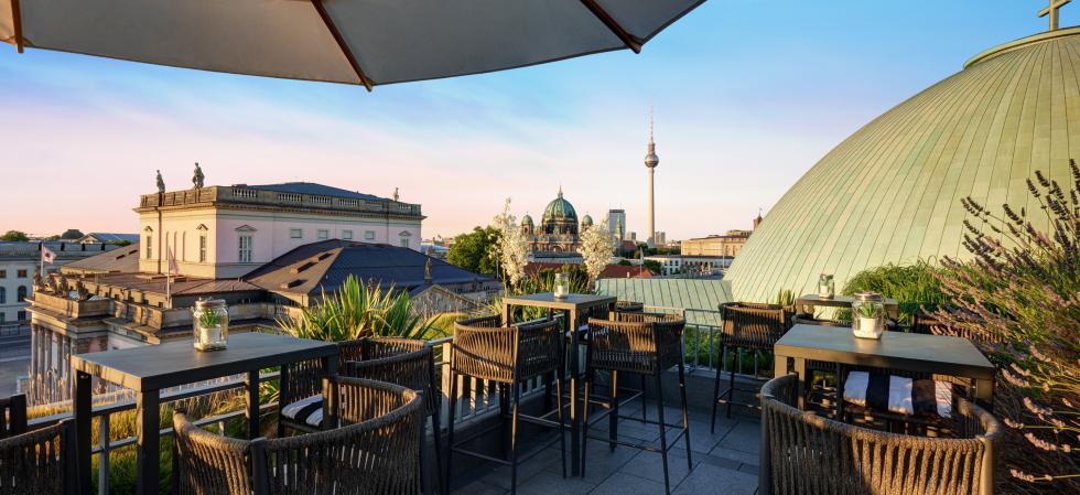 roof terrace of Hotel de Rome Berlin